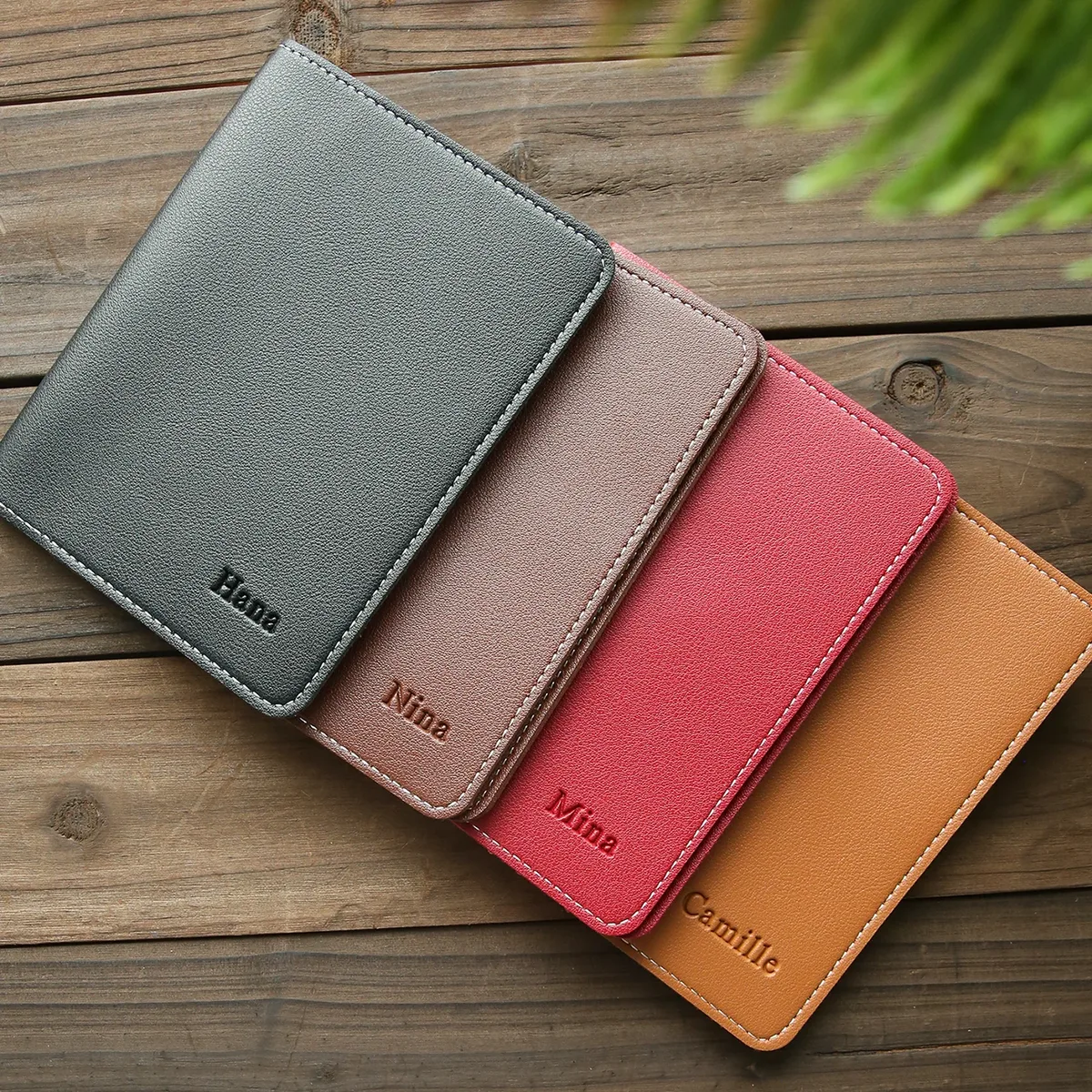 porte-passeport personnalisé avec nom, 1 pièce, en cuir, accessoires de voyage personnalisés, cadeaux faits à la main pour amis