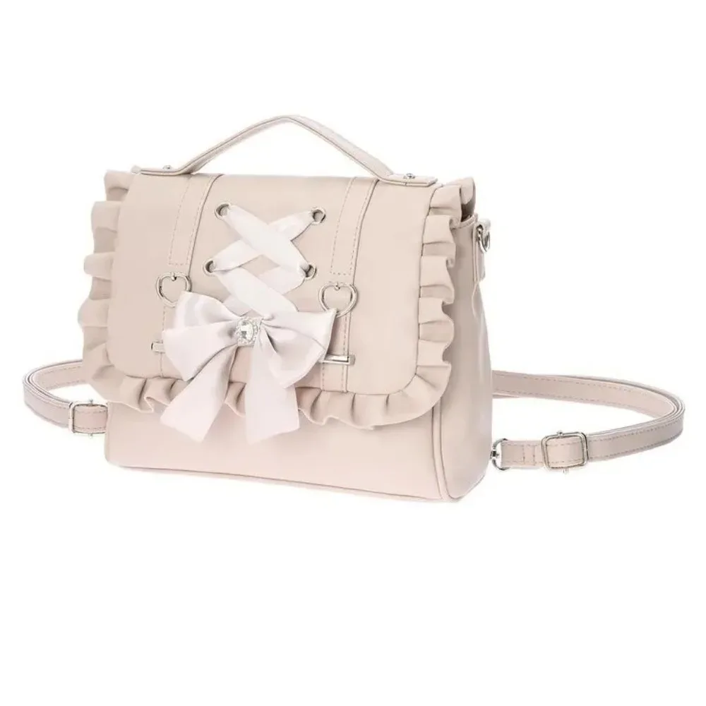 sac à dos portable avec nœud papillon, grande capacité, style ballet, sac à bandoulière, sac à main coréen, sac d'école, sac de voyage