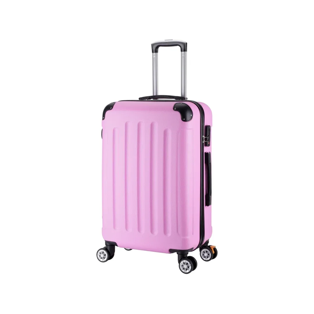 valise abs toupie lilas argentée dorée rose pastel vert menthe voyage trousse toilette leger grande capacite