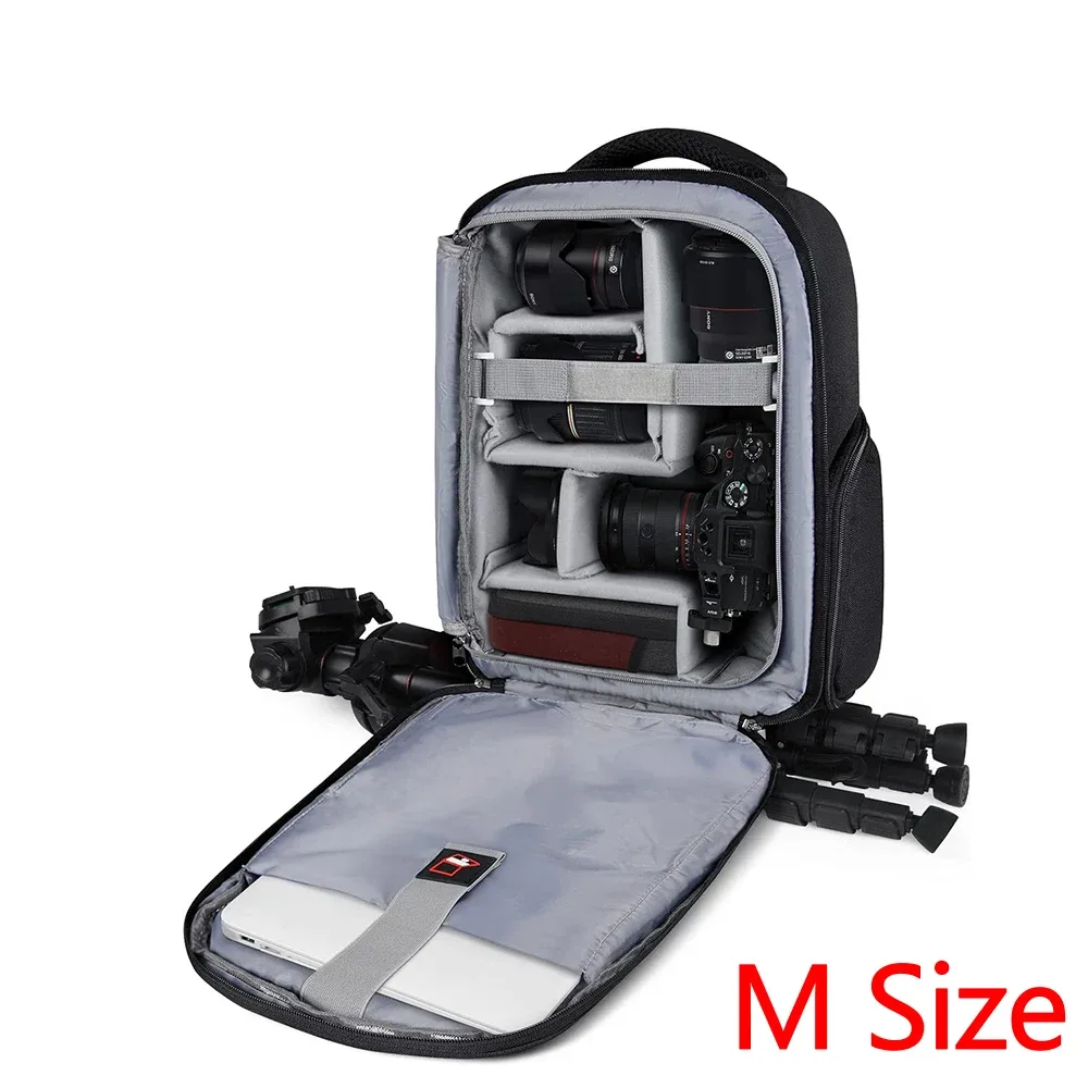 lubardy – sac à dos pour appareil photo dédié, 2 pièces, sac à dos de voyage pour ordinateur portable, grande capacité, pour hommes et femmes, sac à dos de photographie et housse de pluie