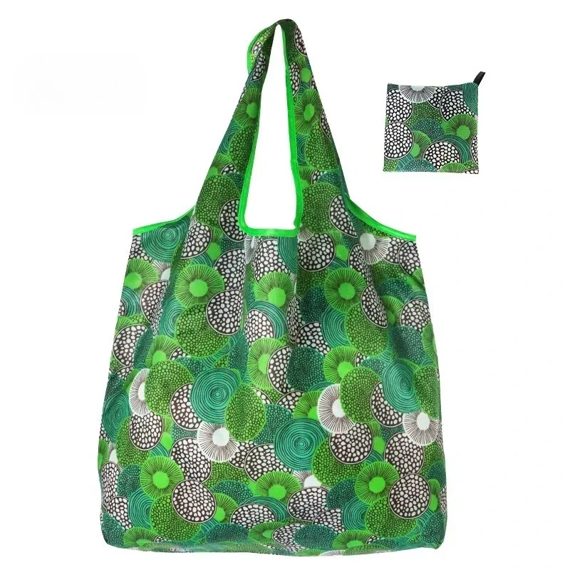 sacs écologiques pliables de poche de mode, sac d'épicerie réutilisable de grande capacité, fourre-tout pour dames, sac de voyage lavable de 50lb