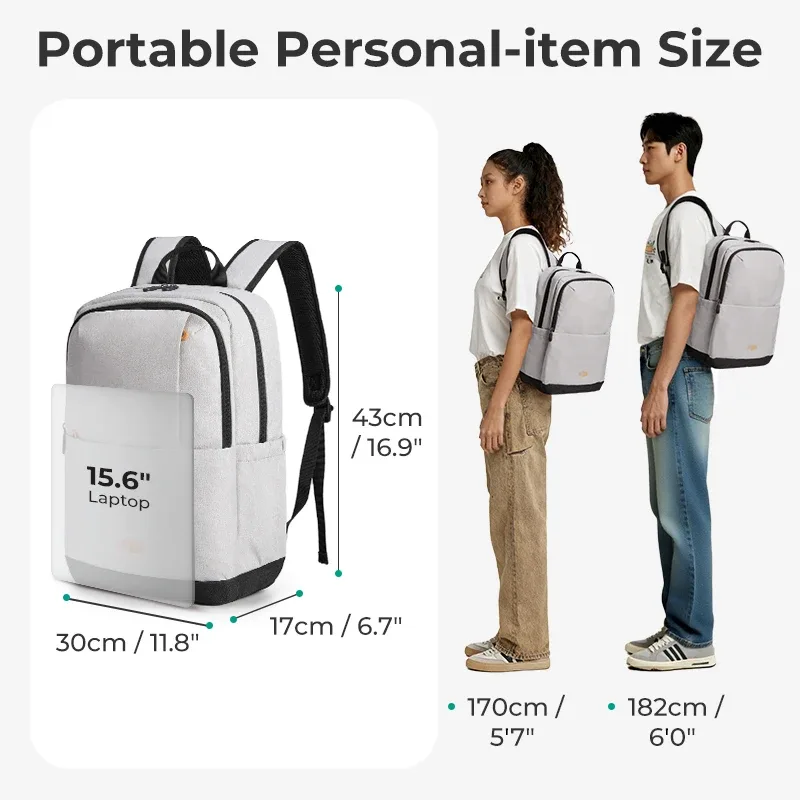 sac dos polyester unisexe noir gris grande capacité transport quotidien voyage affaire poche latérale zippée confortable résistant travail plein air