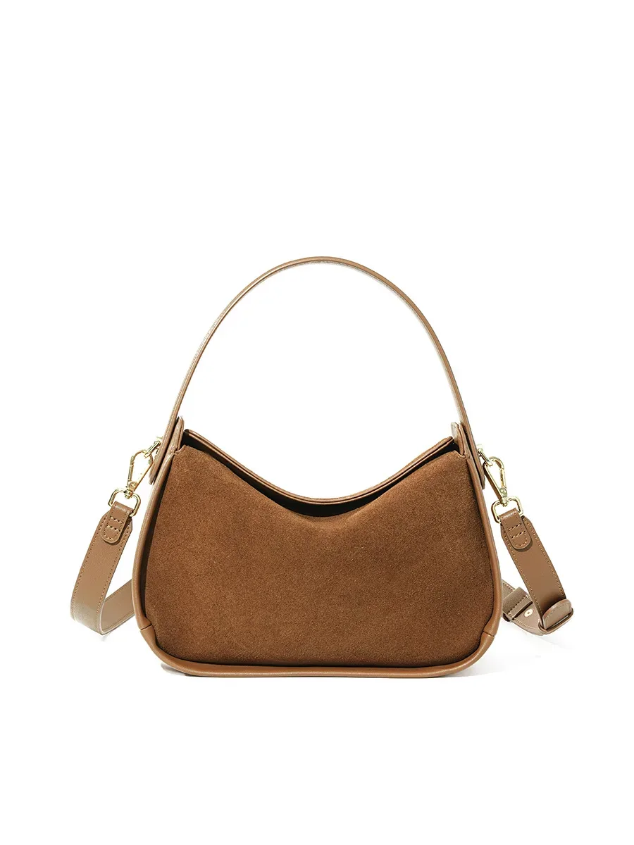 sac à bandoulière en cuir suédé pour femmes, sac à bandoulière au design unique, sac à main pour le travail et les déplacements, boîte de beauté urbaine, fourre-tout, nouvelle collection 2025
