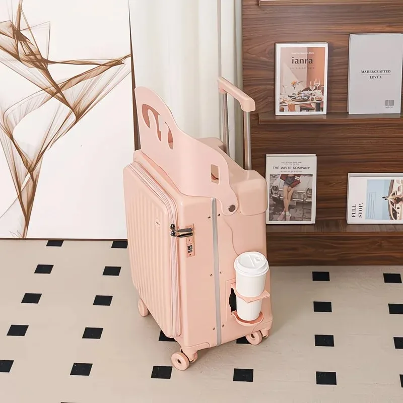 valise à roulettes pour enfants, valise poussette pour enfants de 20/24 pouces avec ouverture frontale, valise de cabine multifonctionnelle pour les voyages en avion