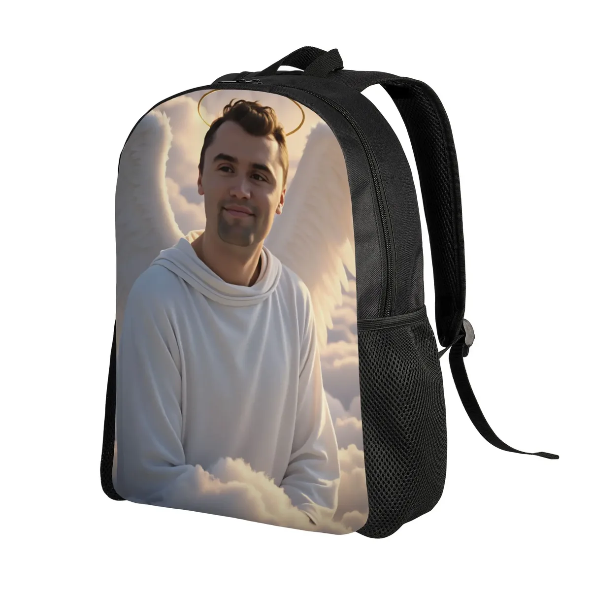 sac à dos charlie kirk angelic advocate kawaii, sacs à dos légers pour garçons, sacs de sport pour lycée, sac à dos design