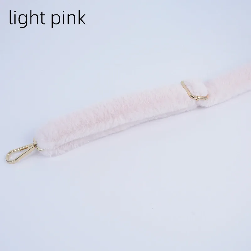 sangle de sac en peluche réglable, longue longueur chaude d'hiver, ceinture de remplacement en fourrure pour femmes, sacs à bandoulière, accessoires, 1 pièce