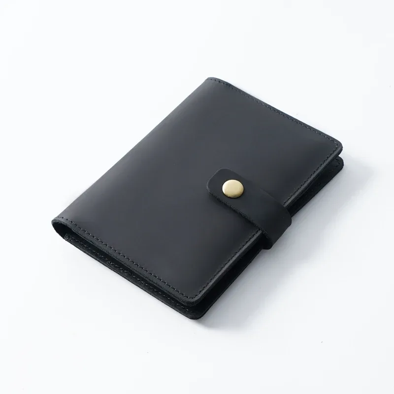 portefeuille de passeport en cuir crazy horse – organiseur de voyage rétro, porte-billet multifonction bloquant rfid pour hommes et femmes
