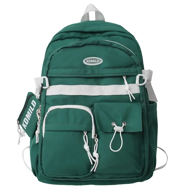 sac à dos en toile à fermeture éclair de grande capacité, cartable de voyage pour ordinateur, pour jeune étudiante et homme