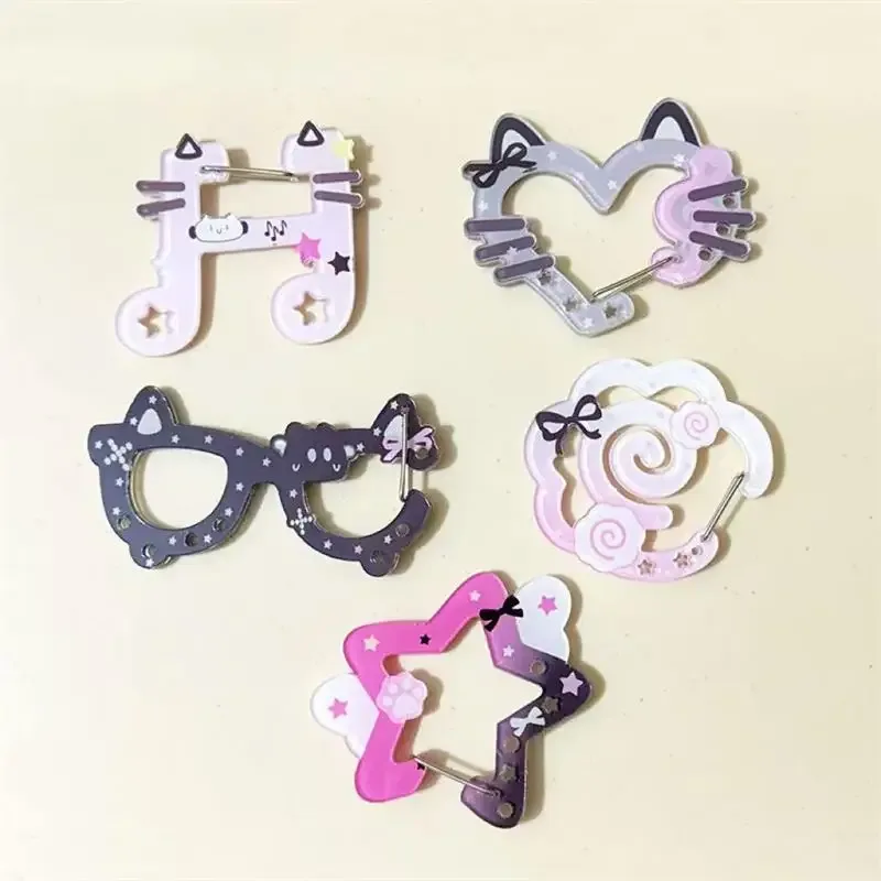 porte-clés mousqueton en acrylique kawaii, porte-clés de dessin animé mignon pour sac à dos, breloque de sac et accessoire de sac ita