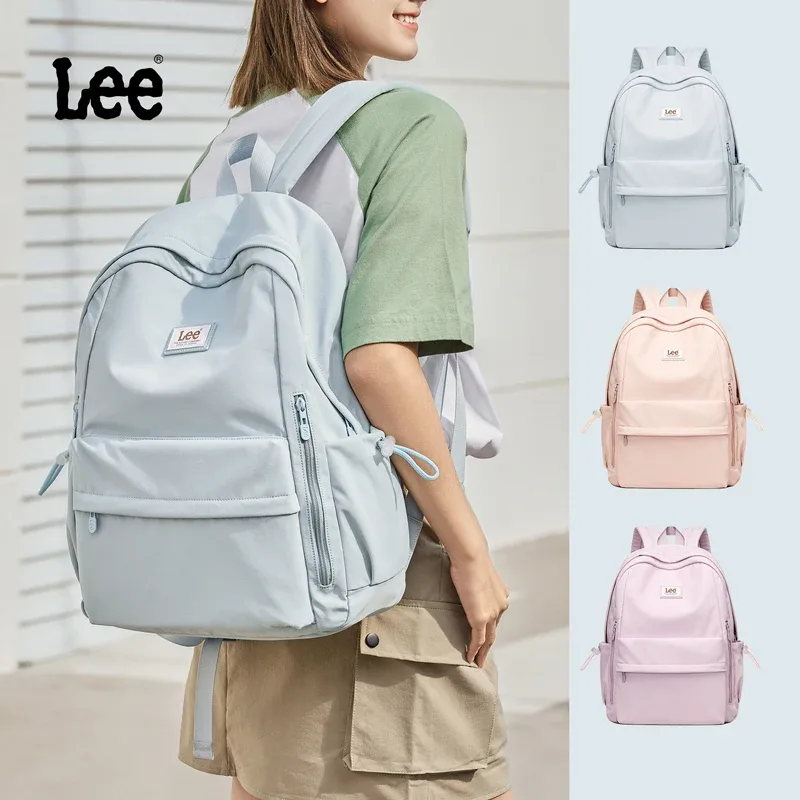 lee mignon doux fille style sac à dos pour ordinateur portable dames imperméable femmes sac à dos rose sac d'école mode nylon grand bookbag sac à dos