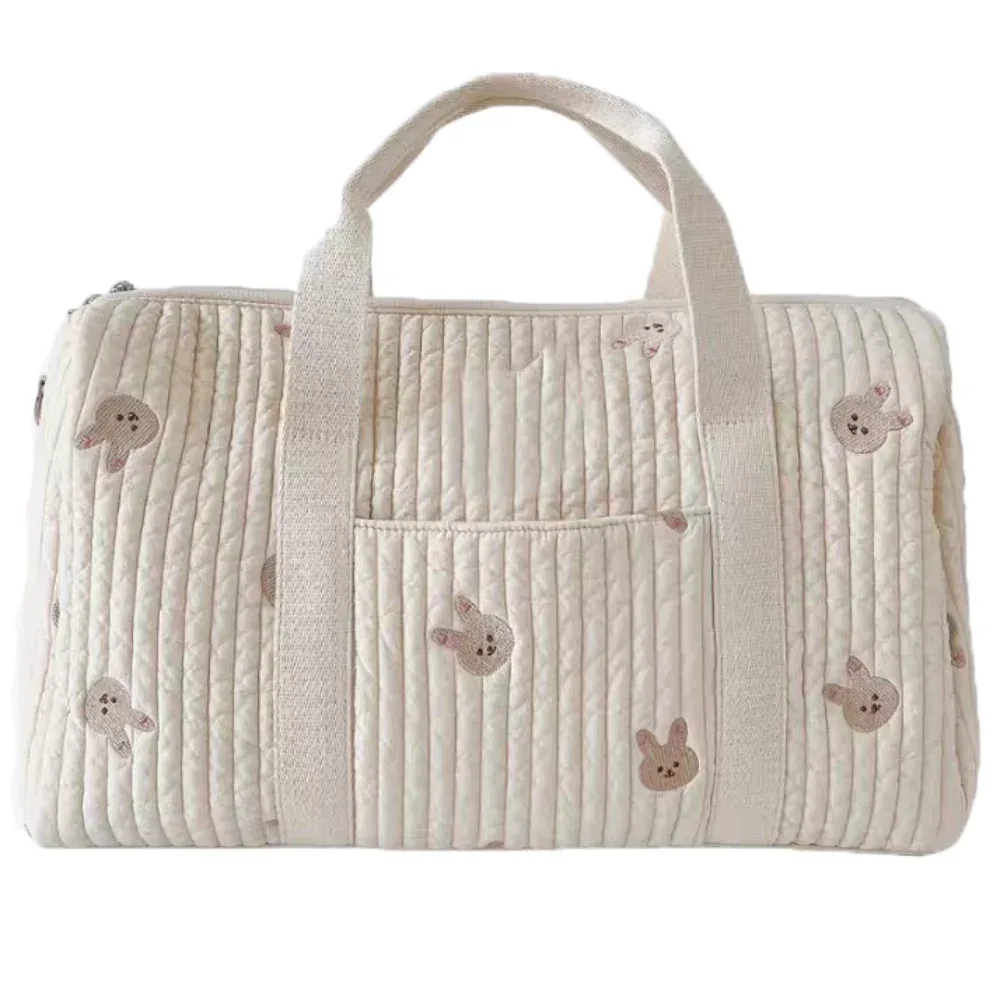 sac de voyage de grande capacité, sac de sport multifonctionnel ours de dessin animé, sac de voyage pliable à fleurs douces, mignon sac de maman