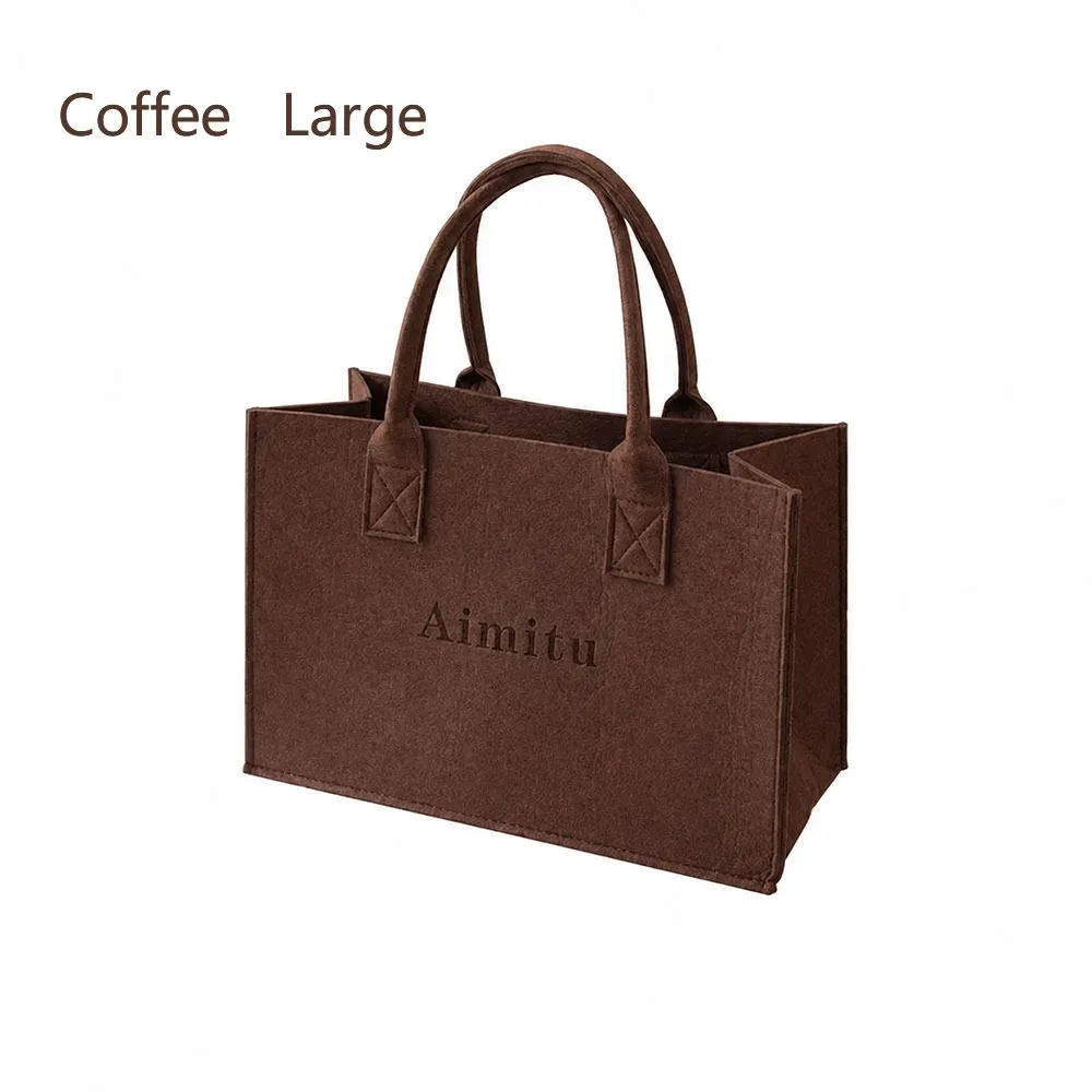 sac à bandoulière en feutre de grande capacité pour femmes, sacoche de voyage de couleur unie, sac à main simple s/m/l, nouvelle collection, 1 pièce