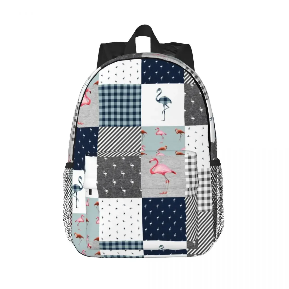 sac à dos à motif sans couture pour femmes et hommes, sac à livres pour étudiants, convient aux sacs pour ordinateur portable 15 pouces, plantes tropicales, flamant rose, oiseau