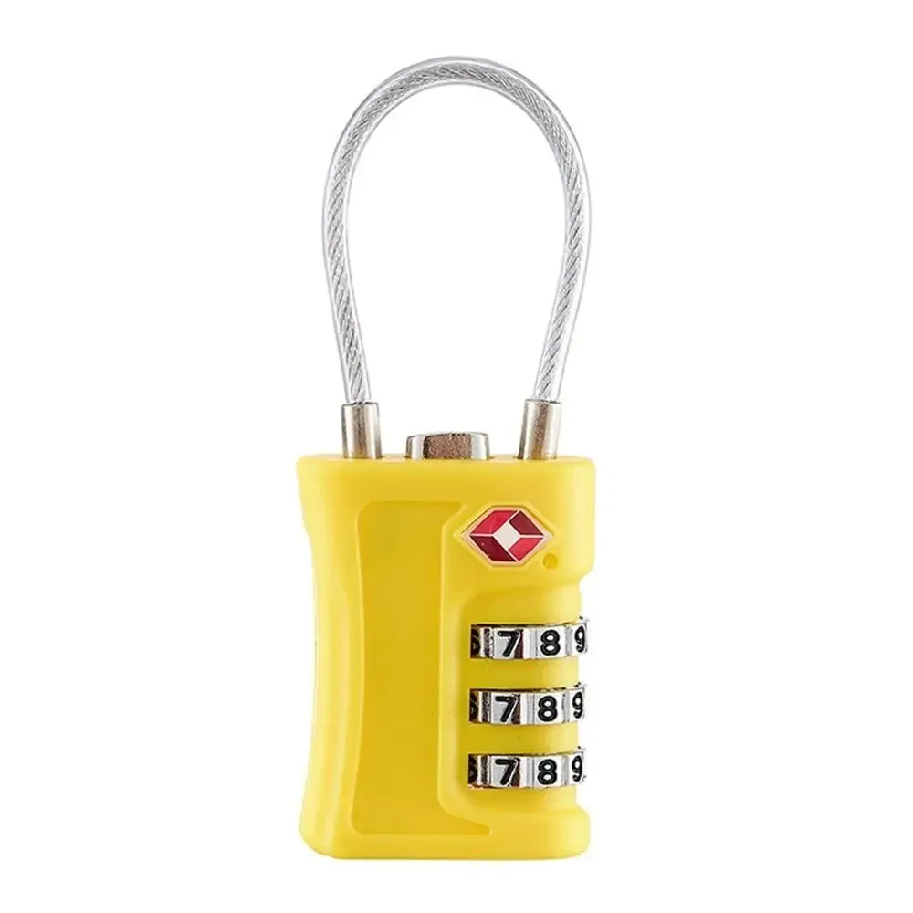 cadenas serrure tsa plastique code numérique antivol usage voyage couleur noir rouge jaune logo centralisée sécurité valise bagage