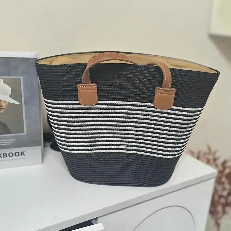 sac à bandoulière en paille inswind pour femmes, grande capacité, pour la plage, les voyages, les vacances, l'usage quotidien, le shopping, les trajets domicile-travail et les courts séjours