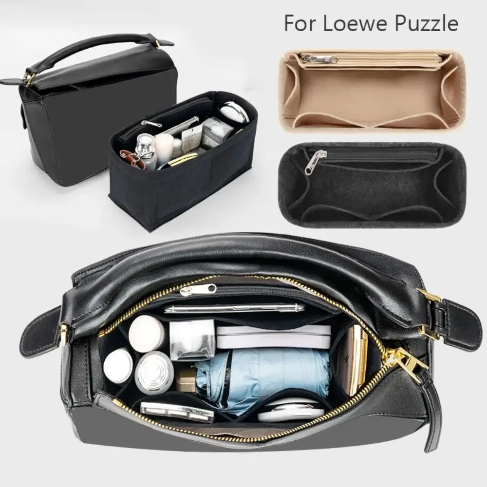 Sac intérieur en feutre pour sac à main, grande capacité, multi-poches, sac portable, support de sac, organisateur pour Loewe Puzzle