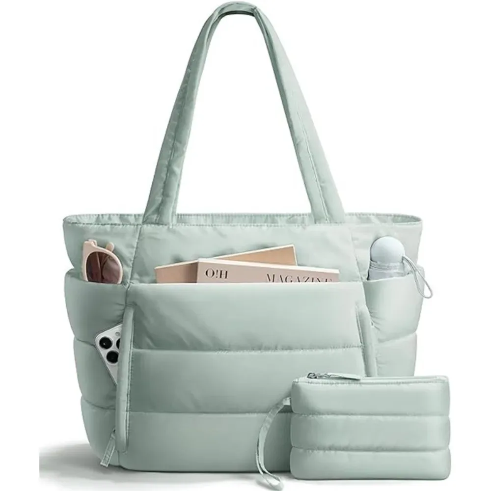sac fourre-tout matelassé grande capacité pour femme, plusieurs poches avec porte-monnaie, sacs de transport légers et résistants à l'eau, sac pour maman