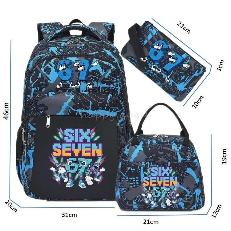 Sac Dos Oxford Université Bleu Motifs Animaux Pochette Sac Main Ensemble Voyage Adolescents Étudiants École Confortable