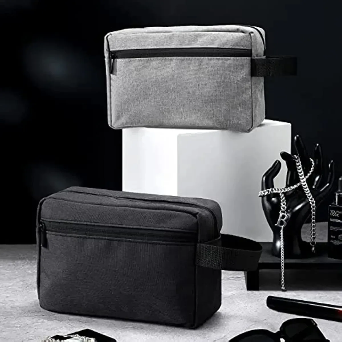 sacs de rangement portables pour hommes et femmes, trousse de toilette, trousse de rasage, trousse de voyage, trousse à cosmétiques, poudres de maquillage