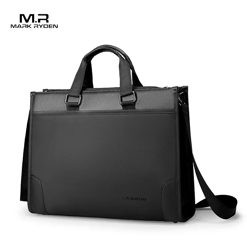 sacoche d'affaires élégante mark ryden, sacoche pour ordinateur portable 14 pouces, imperméable, avec fermeture éclair ykk