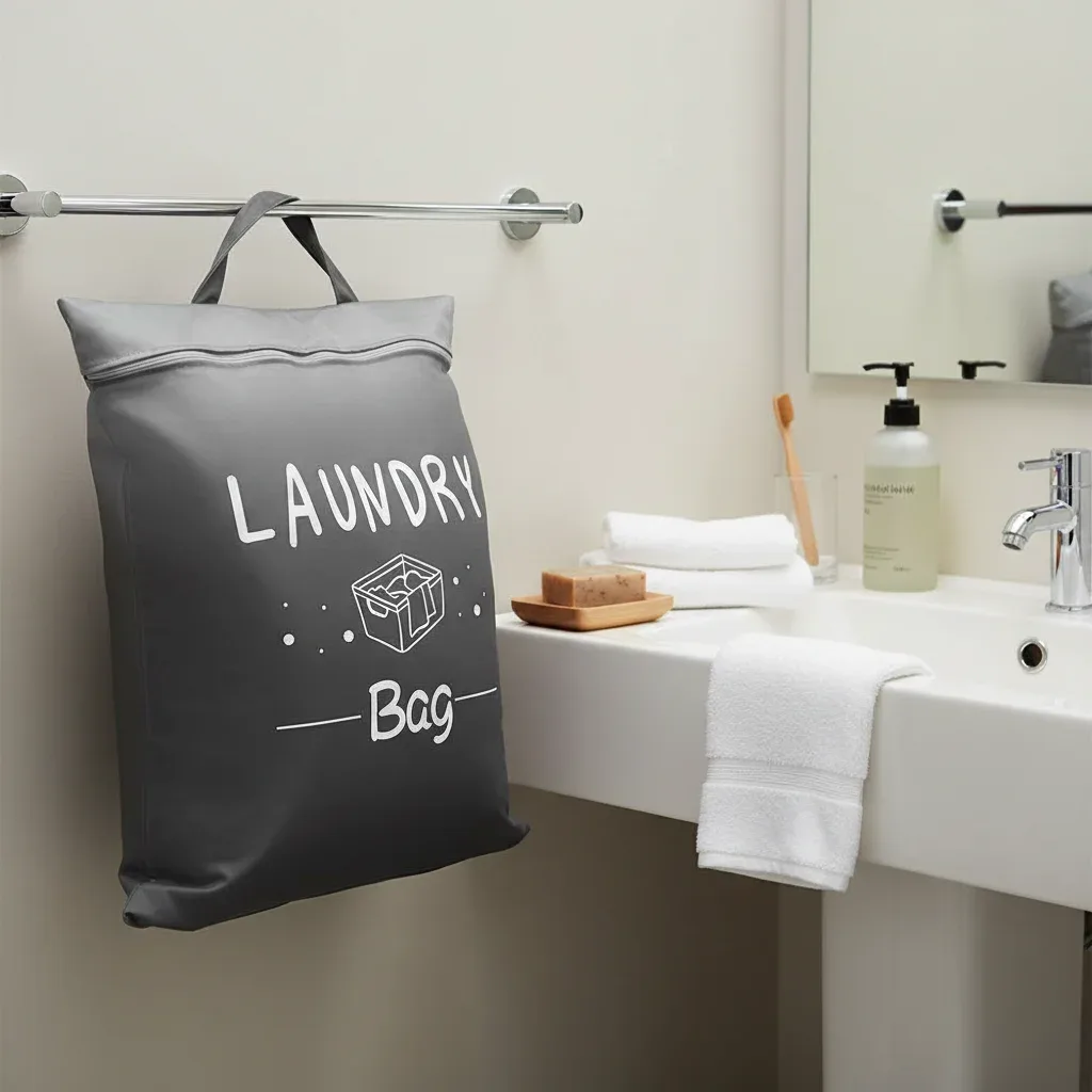 sac à linge oxford imperméable pour voyage, pochette de rangement portable pour vêtements sales, sac organisateur lavable avec poignée et fermeture éclair