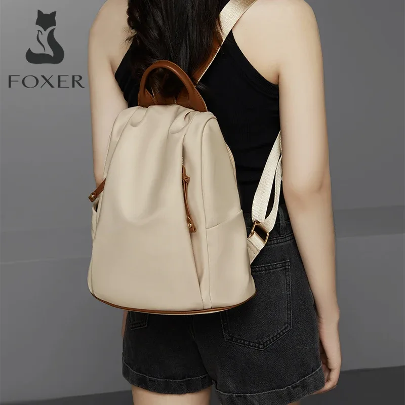 sac à dos en tissu foxer pour femme 2026 – sac à bandoulière tendance avec poignée supérieure pour étudiantes – cadeau idéal pour les universitaires