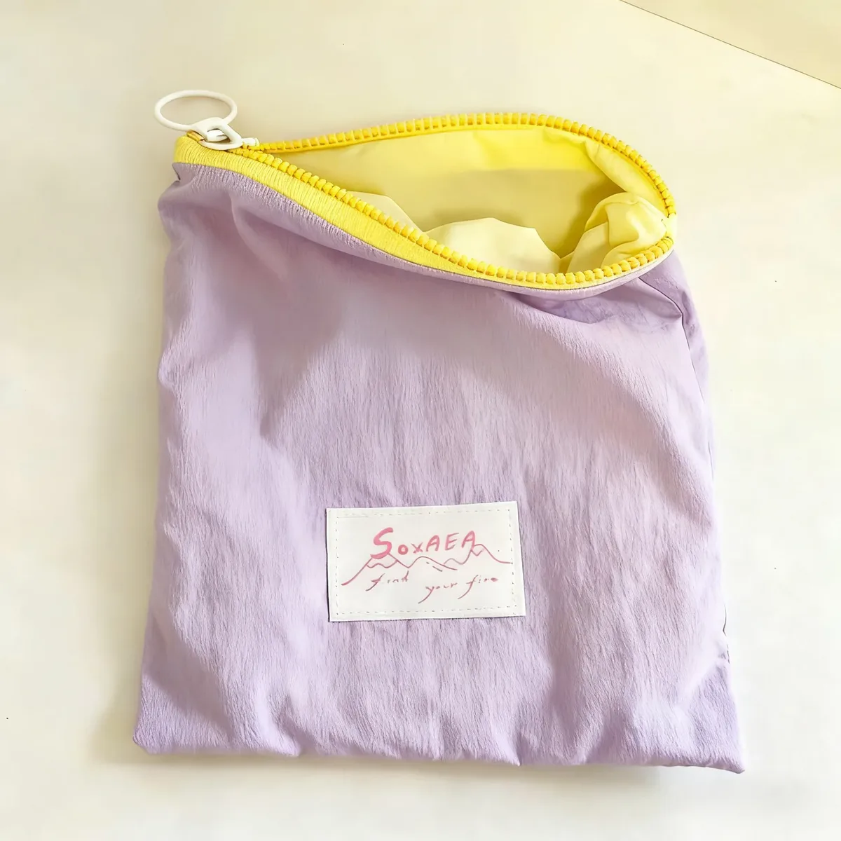 pochette voyage polyester imperméable rose jaune clair violet cosmétiques maquillage câbles documents multifonction sac rangement