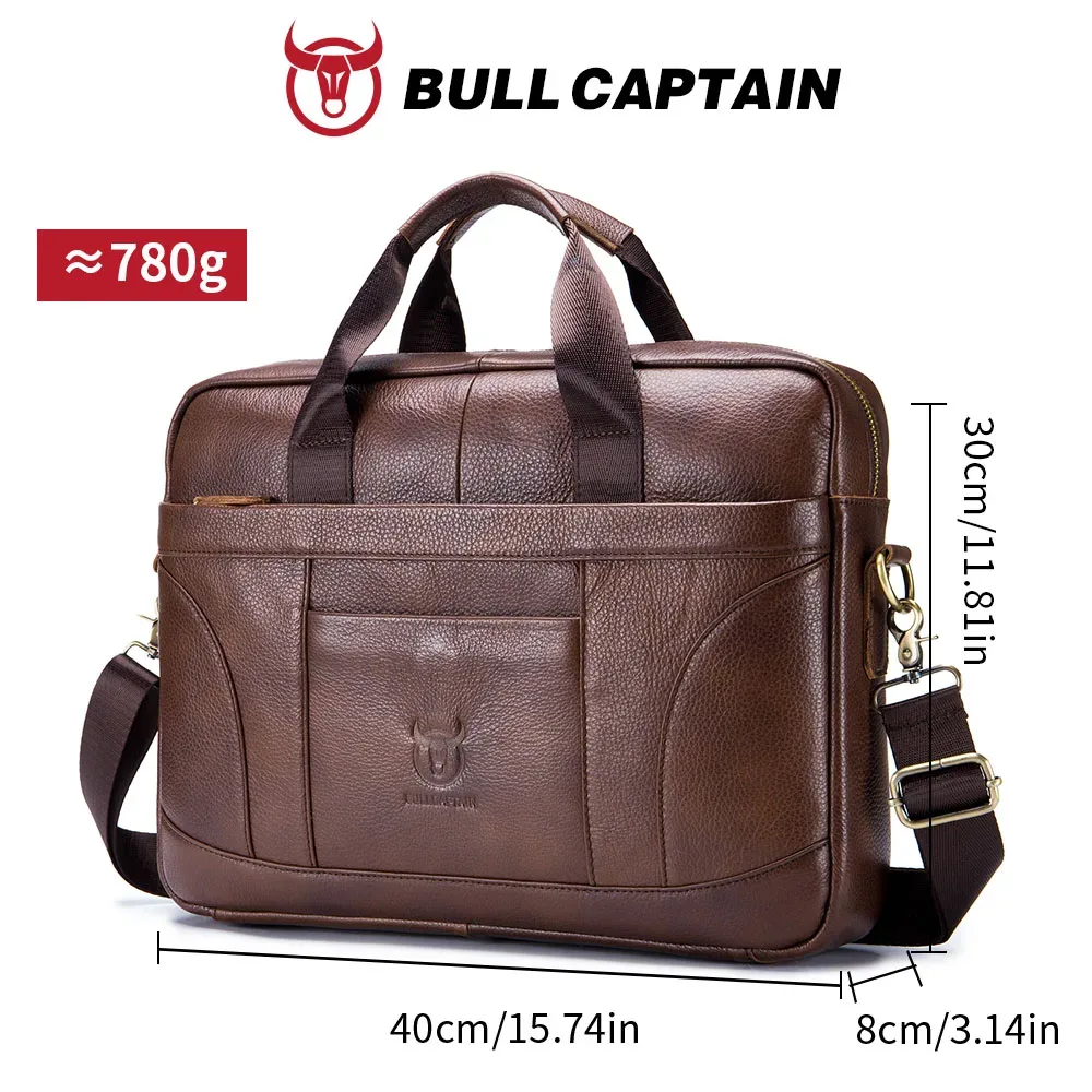 bullcaptain sac à main pour homme, marque célèbre, sac à bandoulière en cuir, sac de messager, sac de bureau, sac pour ordinateur portable 14 pouces, haute qualité
