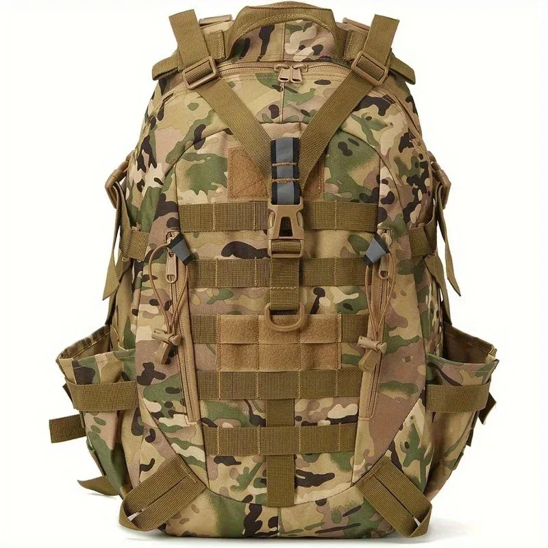 sac dos nylon camouflage vert marron beige grande taille poches molle survie voyage sport aventure