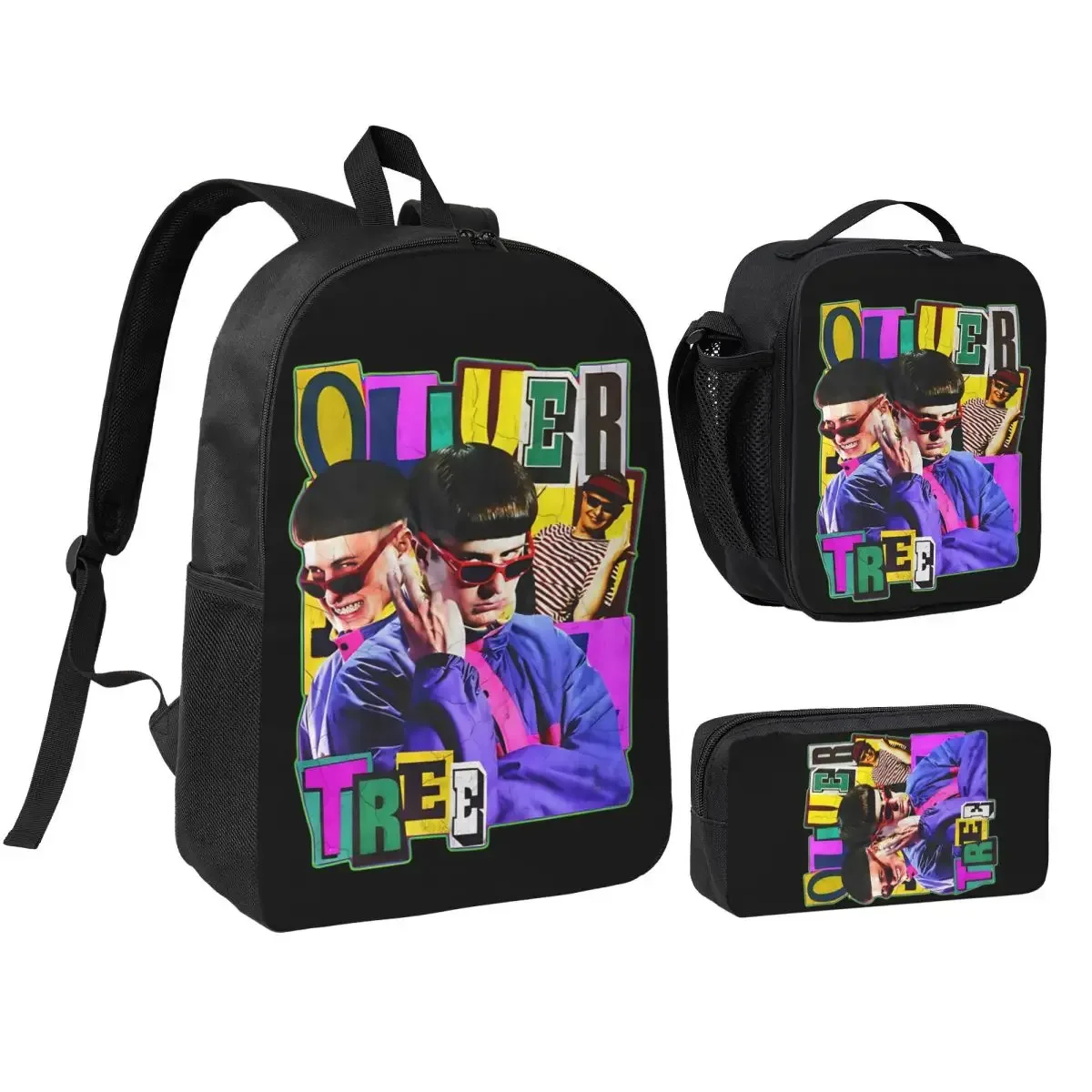 sac à dos commémoratif rip oliver tree pour adolescents, sac à dos pour ordinateur portable, sac à déjeuner, trousse à crayons, 3 pièces/ensemble
