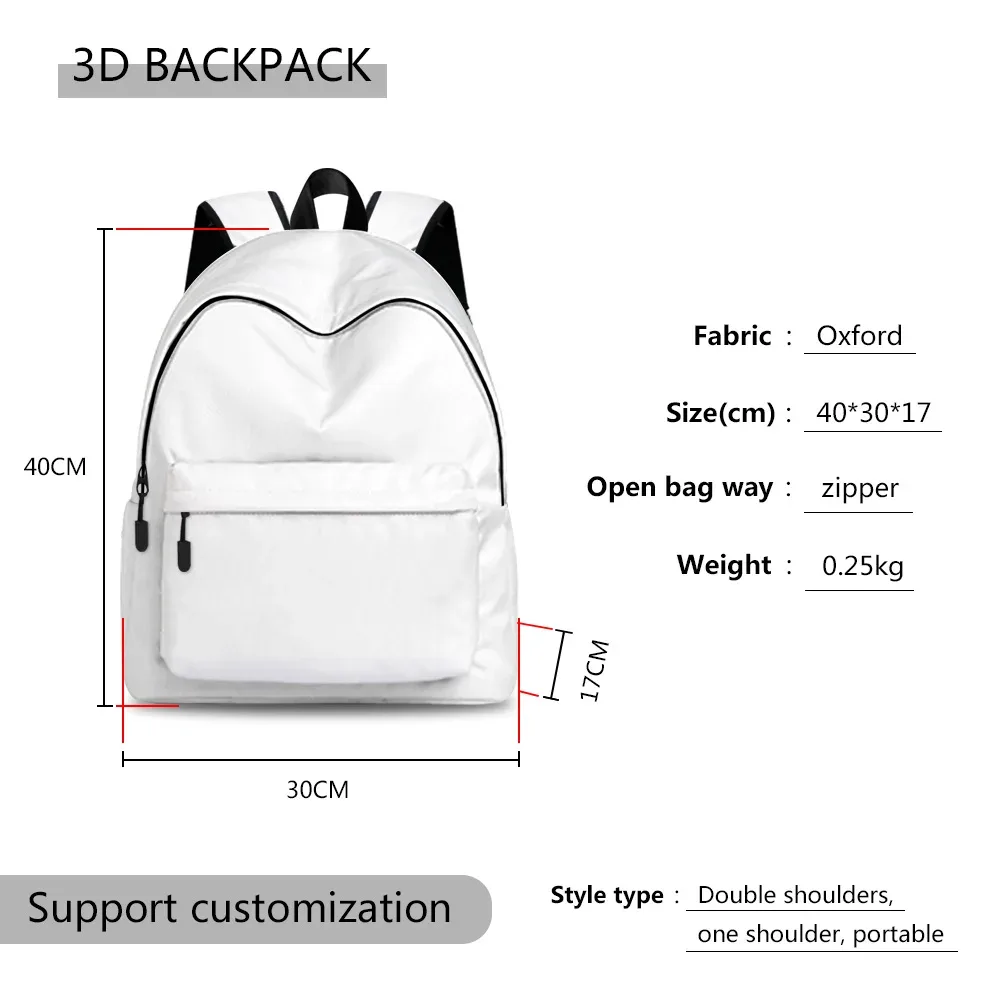 personnaliser le logo du sac à dos cadeaux personnalisés sacs à provisions personnalisés sacs de voyage bricolage sac fourre-tout tendance sac de retour à l'école grande capacité