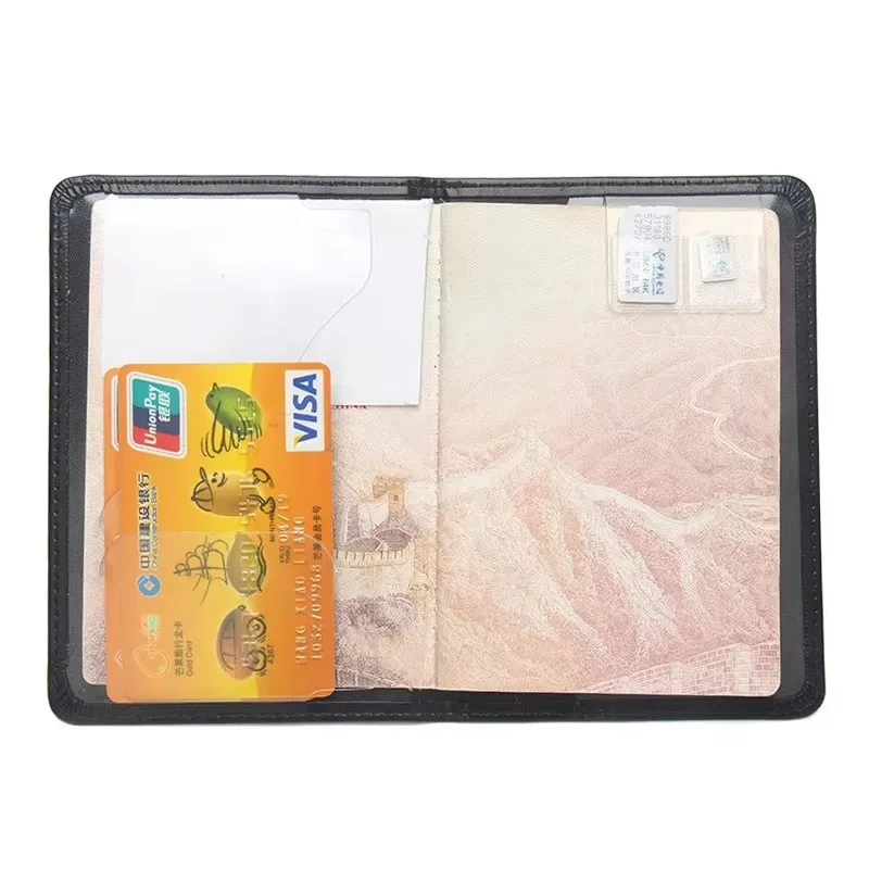porte-passeport italien pour femme, étui en cuir pu, protecteur de passeport, couverture noire, logo italien, voyage, mode, nouveau