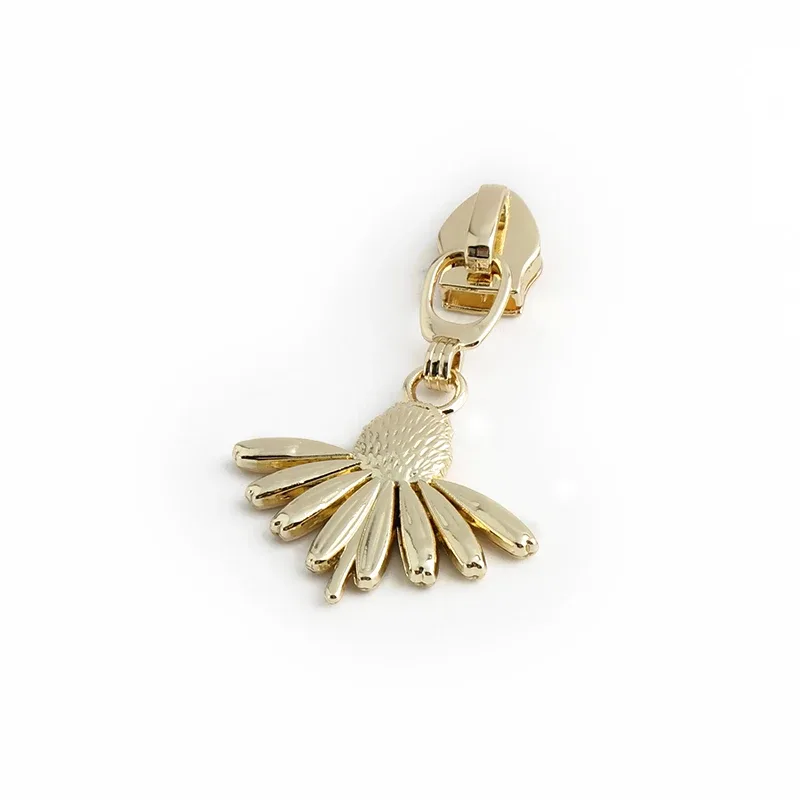5/10 pièces en forme d'oiseau/abeille/fleur 5 # curseur de fermeture éclair en métal en nylon, pour bricolage, couture, artisanat, vêtements, sacs de rangement de voyage, accessoires à fermeture éclair