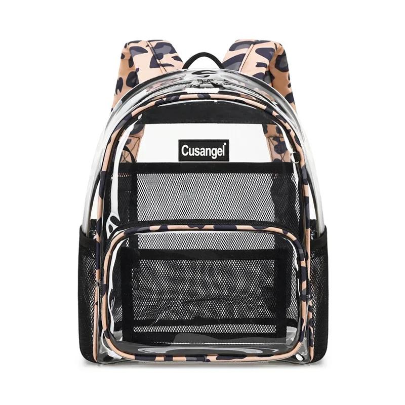 sacs transparents violets de 12 pouces, sac à dos transparent en matériau tpu, sac d'école à la mode pour filles, peut accueillir un ipad de 9.7 pouces