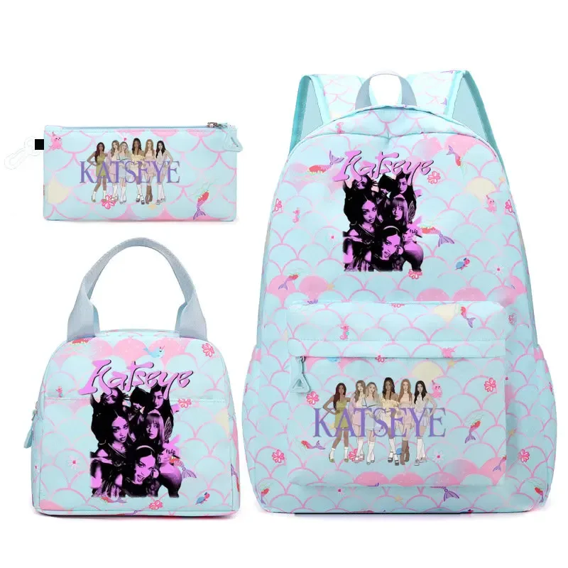 sac dos polyester motifs groupe filles poignée supérieure glissière capacité 20 35 litres unisexe couleurs rose clair violet bleu clair