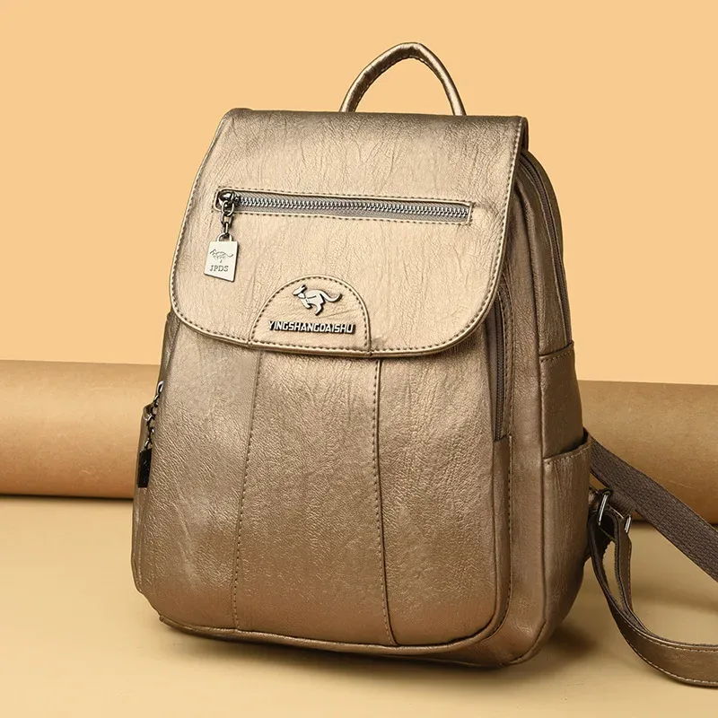 14 "(35 cm) sac à dos en peau de mouton vintage sac d'école pour ordinateur portable sac à dos souple pour femme sac d'école week-end voyage sac à dos