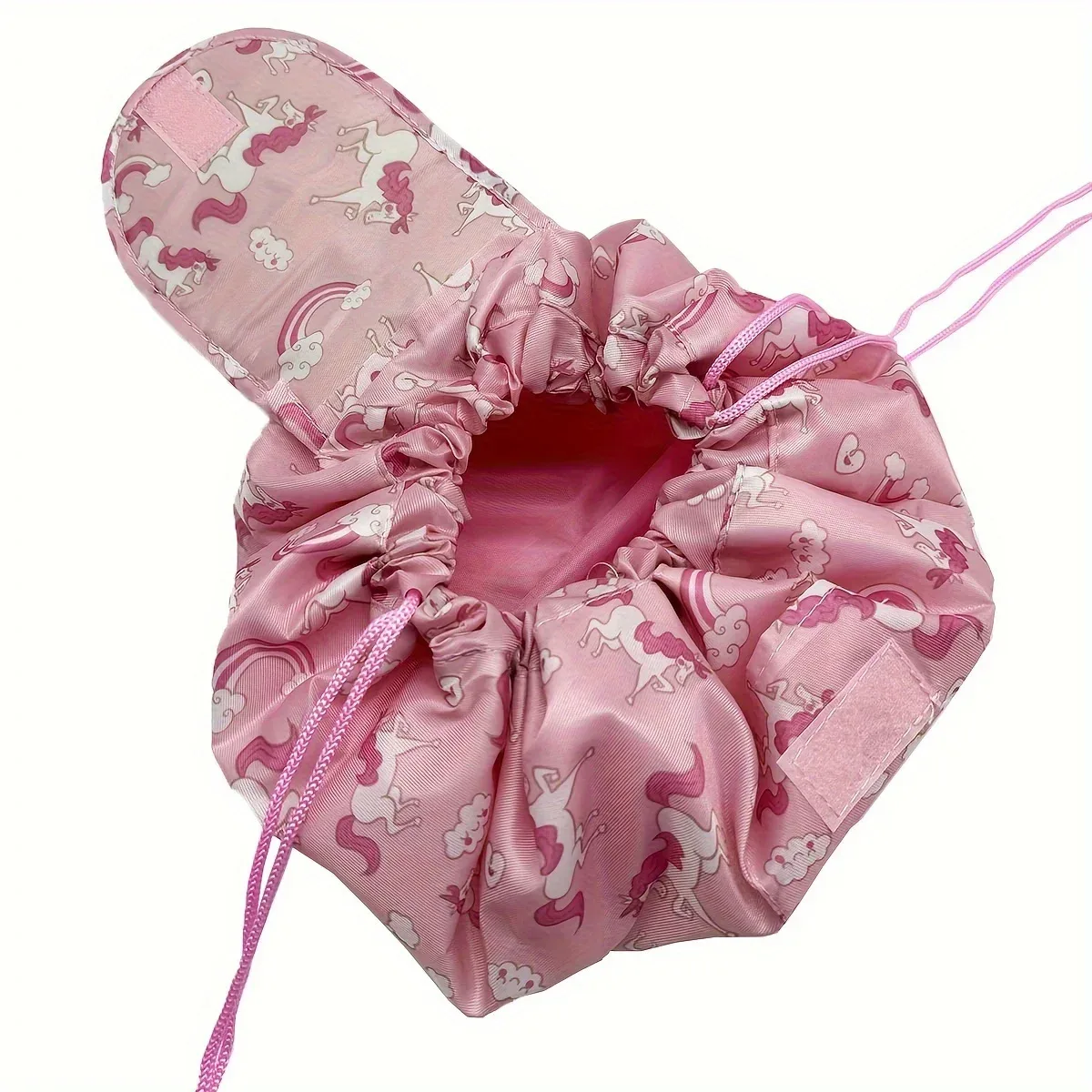 sac de rangement pour maquillage à cordon de serrage, cinq couleurs, tendance, sac de rangement portable pour voyage, ensemble de sacs de maquillage en une seule pièce