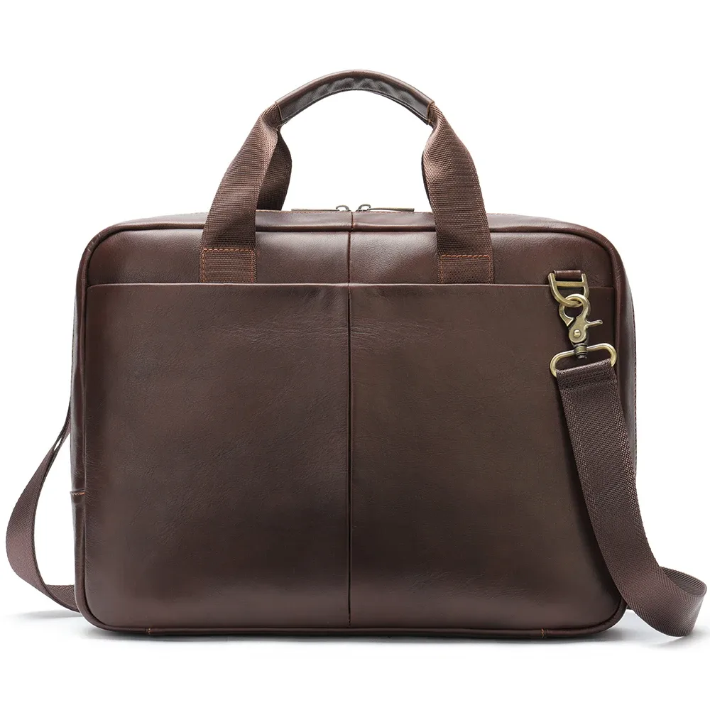 westal – sacoche pour ordinateur portable de 15 pouces, porte-documents pour hommes, en cuir véritable, porte-documents exécutif pour hommes, sacoche d'affaires pour hommes