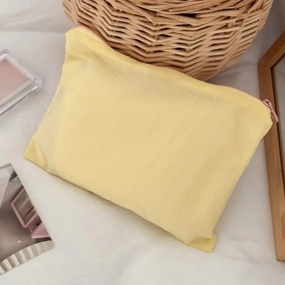 trousse de maquillage grande capacité en nylon à motif écossais, pochette de voyage portable avec fermeture éclair, organisateur de rangement, sac à main pochette