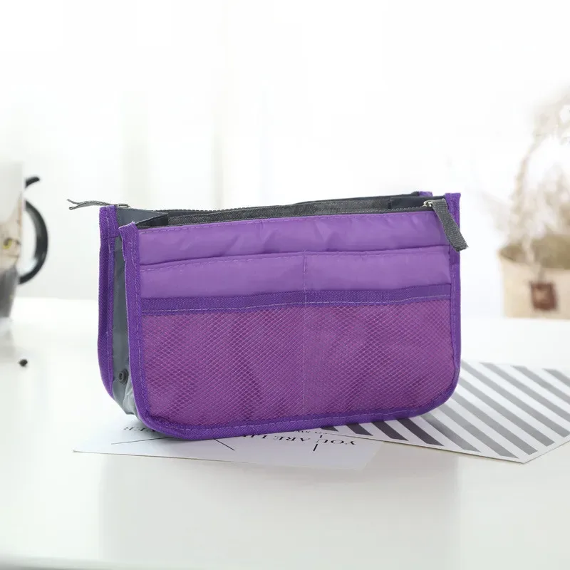 trousse de maquillage portable en toile pour hommes et femmes, sacs de voyage, trousse de maquillage, trousse de maquillage, trousse de toilette multifonctionnelle décontractée, sac à main de rangement