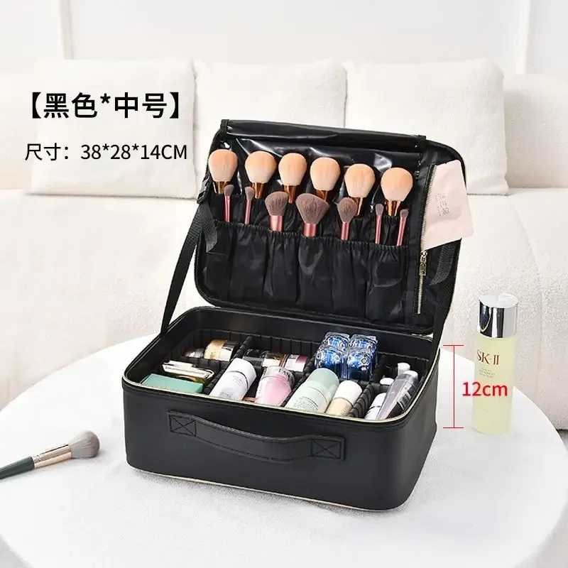 boîte à outils de broderie, sac à cosmétiques léger et de haute qualité pour femmes, nouvelle trousse de maquillage professionnelle de grande capacité 2025