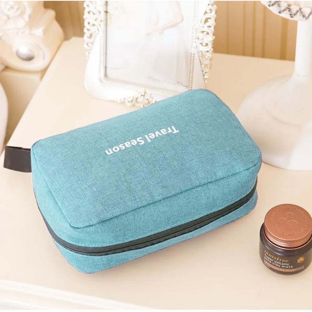 trousse de toilette suspendue pliable, grande capacité, crochet suspendu, étui de maquillage pour hommes, sac à cosmétiques de voyage portable multifonctionnel