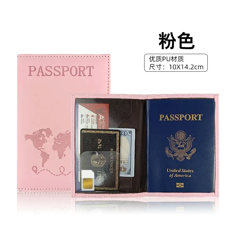 porte-passeport en pu, couverture de passeport pour billets, housse de protection pour passeport de voyage, porte-carte d'identité et de crédit, accessoires de voyage