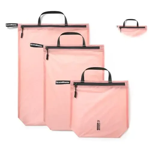 pochette de rangement de voyage imperméable à fermeture éclair, sacs de tri de vêtements translucides, accessoires d'insertion pour valise