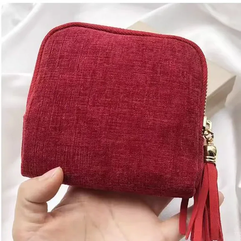 sac de rangement pour bijoux exquis avec pendentif pompon, pochette zippée pour bagues, grande capacité, sac de voyage pour bracelets en cristal