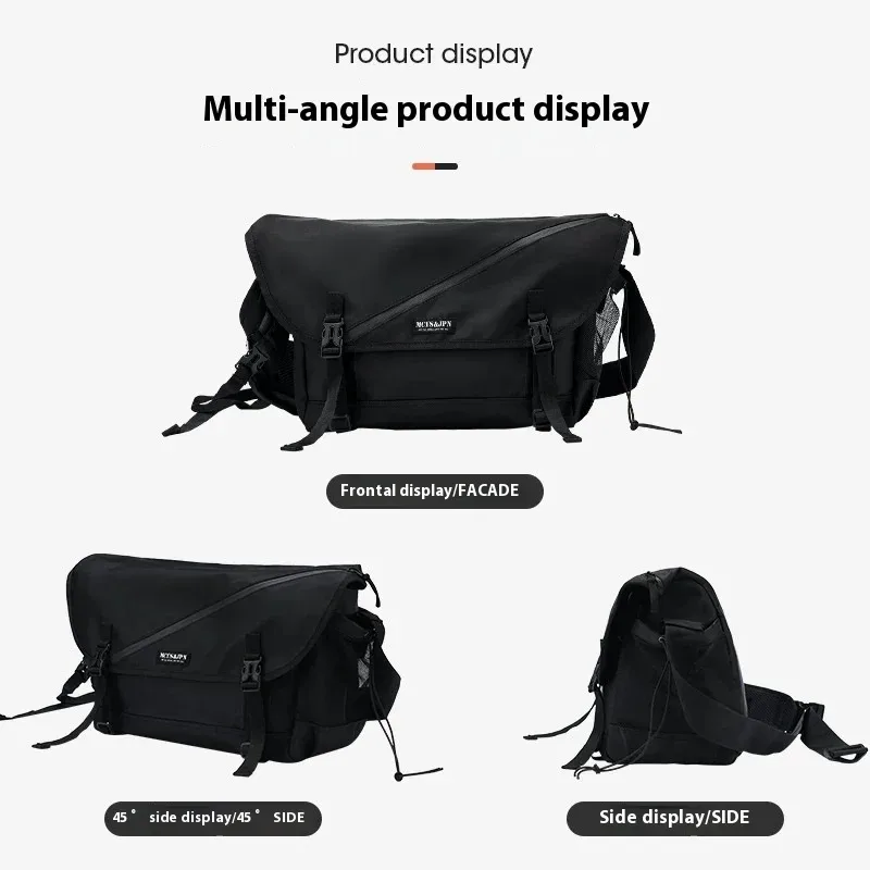 sac à bandoulière décontracté en nylon pour hommes, sac d'école japonais pour adolescents, sac à bandoulière pour ordinateur portable, streetwear, sac croisé de voyage, sacoches pour hommes