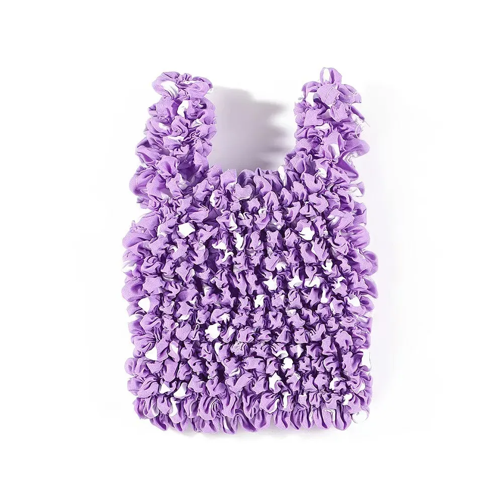 sac à provisions pliable à bulles réutilisable, grande capacité, sac à main plissé flexible, sac de rangement multi-usages en mousseline