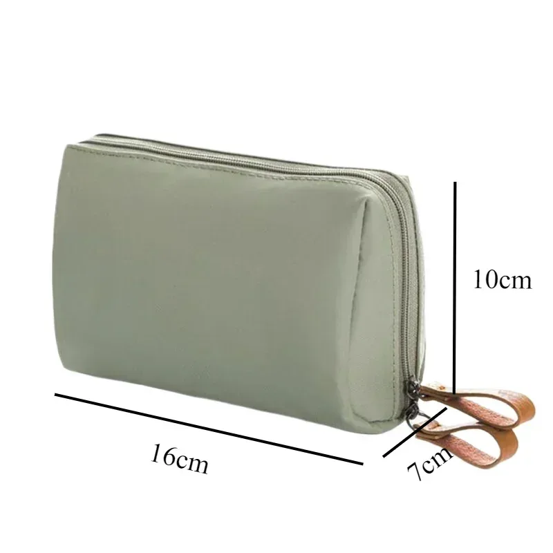 nouvelle trousse de maquillage simple pour femme, couleur unie, style coréen, pochette de toilette, sac de rangement imperméable, étui de luxe pour cosmétiques