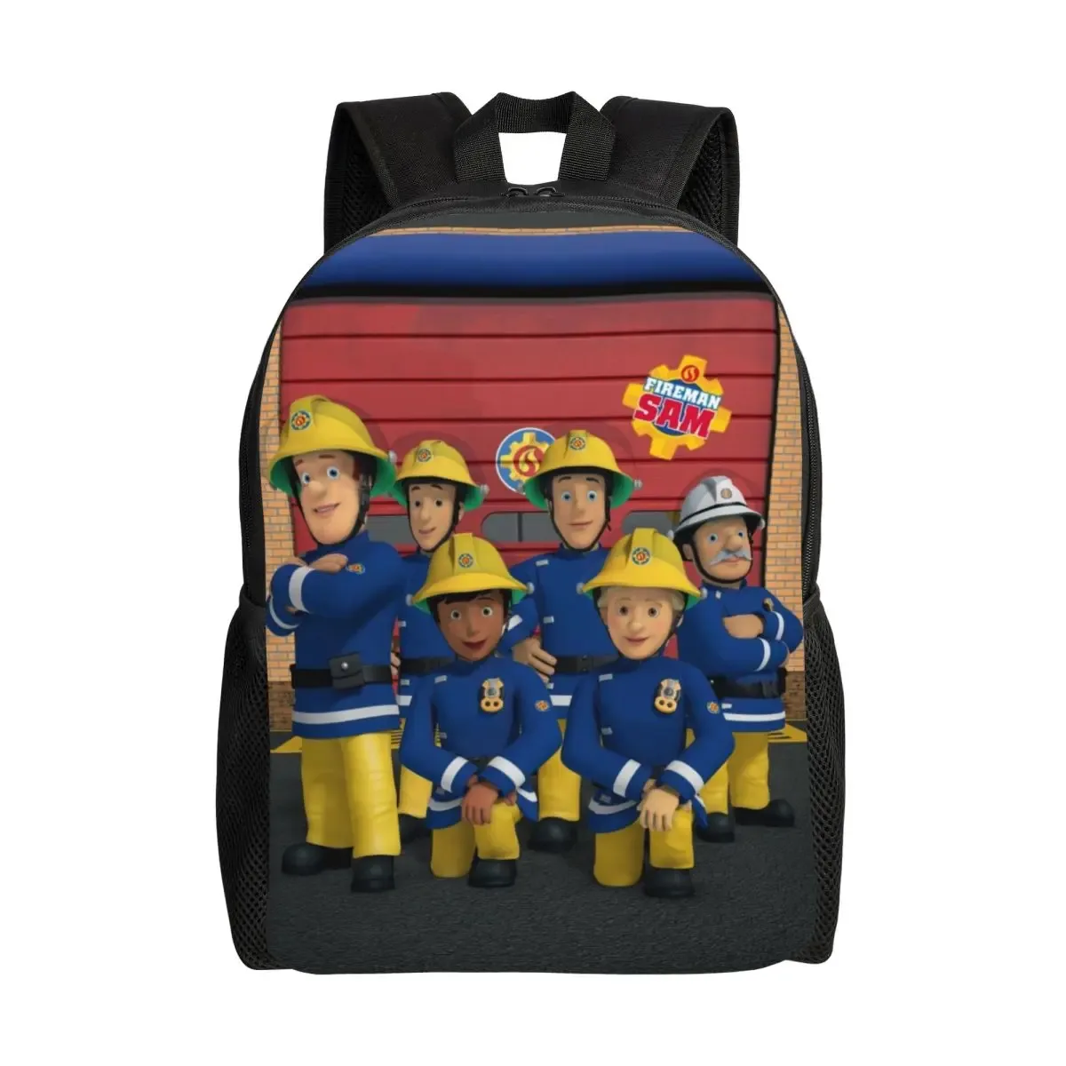 sac à dos de voyage personnalisé sam le pompier pour hommes et femmes, cartable pour ordinateur portable d'école, sac à dos d'étudiant de dessin animé