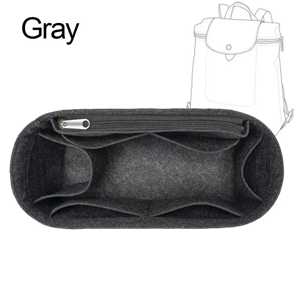 sac de voyage en feutre pour femme, sac à main, sac à dos, doublure d'insertion, organisateur de sac à main, poudres